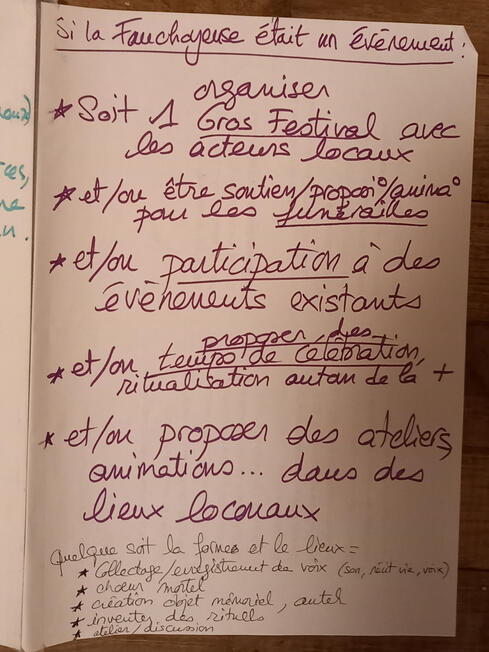 Et si la Fauchoyeuse était un événement